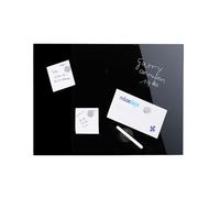 Relaxdays Pizarra cristal negra negro