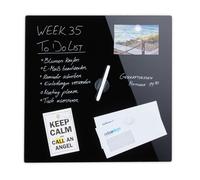 Relaxdays Pizarra cristal negra negro