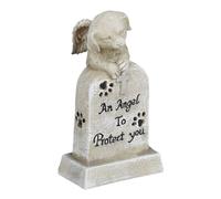 Relaxdays Placa conmemorativa para perros crema,negro
