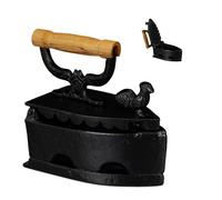 Relaxdays Plancha antigua decoración marrón claro,negro