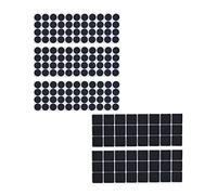 Relaxdays Planeadores Pack 180 Fieltros Adhesivos Cuadrados y Redondos, Salva Sillas. Protectores Patas Muebles, Negro, 4 mm