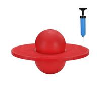 Relaxdays Pogo Ball para niños hasta 100 kg, Juguete de Salto al Aire Libre, Plataforma y Pelota, 25x39x28 cm, Rojo