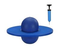Relaxdays Pogo Ball para niños hasta 100 kg, Juguete de Salto con Plataforma, 25x39x28 cm, Azul