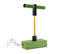Relaxdays Pogo Jumpers para niños hasta 80 kg, Juguete de Salto Exterior con sonajero y Espuma, Verde 42x22x10 cm