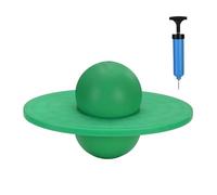 Relaxdays Pogo - Pelota para niños, hasta 100 kg, Juguete para Saltar al Aire Libre, Pelota de Saltar con Placa, Equilibrio, Altura: 25 x 39 x 28 cm, Color Verde