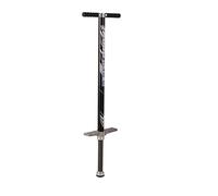 Relaxdays Pogo Stick Adulto con Acolchado, Acero Inoxidable, Antideslizante 122x42x9.5 cm Negro