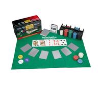 Relaxdays Póker set grande blanco,verde,negro