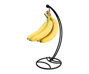 Relaxdays Portabananás negro de metal negro