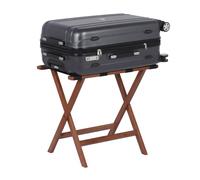 Relaxdays Portaequipajes de bambú marrón,negro