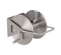 Relaxdays Portamangueras de acero inoxidable plata