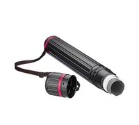 Relaxdays Ausziehbare Posterrolle Portaplanos Extensible hasta A0, Tubo Guardar Títulos, Planos y Pósteres, 64-107cm, Plástico, Negro/Fucsia