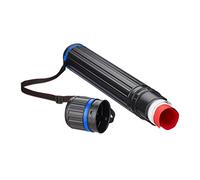 Relaxdays Portaplanos Extensible hasta A0, Tubo para Guardar Láminas, Carteles, Planos 64-100cm, Plástico, Negro/Azul