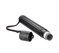 Relaxdays Portaplanos Extensible hasta A0, Tubo Telescópico para Pósteres, Títulos, Planos 64-107cm, Plástico, Negro, Madera