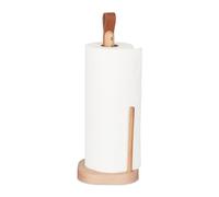 Relaxdays Portarrollos cocina cuadrado de madera marrón,marrón claro