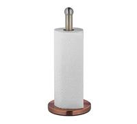 Relaxdays Portarrollos Cocina Vertical, Acero Inoxidable, Soporte Rollos Encimera, Sujetarrollos, 35x15 cm, Plata/Bronce, 35 x 15 cm