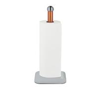 Relaxdays Portarrollos Cocina Vertical, Acero Inoxidable, Soporte Rollos Papel Encimera, 36 x 15 x 15 cm, Blanco/Cobre, 36 x 15 cm