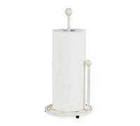 Relaxdays Portarrollos de Cocina de Pie Vintage Estilo Shabby Chic, Hierro Fundido, Blanco, 33 cm