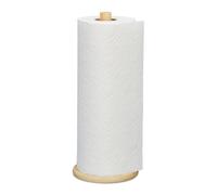 Relaxdays Portarrollos de cocina redondo de bambú marrón claro