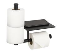 Relaxdays Portarrollos de Metal con Estante, Porta móvil, Llaves y pañuelos, 27 x 28 x 10,5 cm, Color no especificado