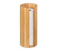 Relaxdays Portarrollos de Papel Higiénico Repuesto, Soporte Cilíndrico Bambú, para 3 Rollos, 33,5 x 14,5 cm, Natural