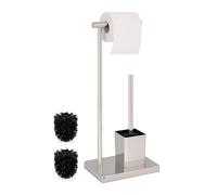 Relaxdays Portarrollos WC, Soporte Escobillas y Rollos de Papel Higiénico, 66,5x23x18cm, Acero, Colores a Elección