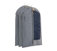 Relaxdays Portatrajes de 99 x 58 cm en set de 3 transparente,gris