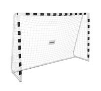 Relaxdays Portería XXL, Arco de Fútbol para Niños y Adultos, de Jardín, 200x300x90 cm, Metal, Resistente, Blanco y Negro