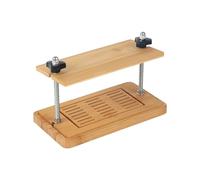 Relaxdays Prensa para Tofu de bambú y Acero Inoxidable, 17,5 x 25,5 x 14 cm, Molde Vegano Natural