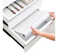 Relaxdays Protector Antideslizante para Cajones Recortable, Blanco | Rollo de Forro Impermeable para Armarios y Frigorífico, EVA, 50 x 600 cm
