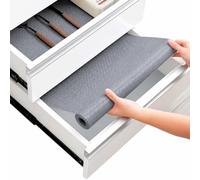 Relaxdays Protector Antideslizante para Cajones Recortable, Gris | Rollo de Forro Impermeable para Armarios y Frigorífico, EVA, 40 x 600 cm