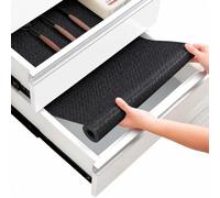 Relaxdays Protector Antideslizante para Cajones Recortable, Negro | Rollo de Forro Impermeable para Armarios y Frigorífico, EVA, 50 x 600 cm