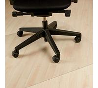relaxdays Protector Suelo, Alfombra Silla Oficina, Tapete Antideslizante para Parquet, PVC, 90 x 90 cm, Transparente