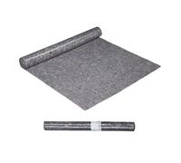 Relaxdays Protectores Suelos Pintor, Set de 2 Rollos Vellón Antideslizantes, 1 x 10 m, Moqueta Fácil de Cortar, Gris