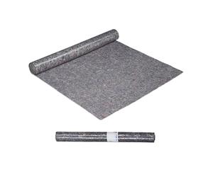 Relaxdays Protectores Suelos Pintor, Set de 2 Rollos Vellón Antideslizantes, 1 x 10 m, Moqueta Fácil de Cortar, Gris