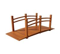 Relaxdays Puente de jardín abeto 200 kg naranja