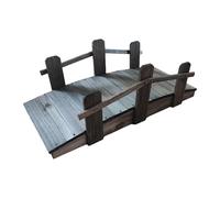 Relaxdays Puente de jardín de Abeto para Exteriores, Estanque, 25 x 32 x 70, 100 kg, marrón