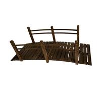 Relaxdays Puente jardín de abeto marrón