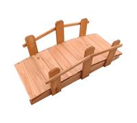 Relaxdays Puente jardín de abeto naranja