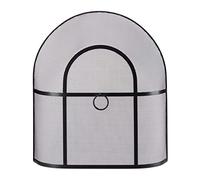 Relaxdays Puerta, Mampara Salvachispas Chimenea, Rejilla Protecciñon Niños Acero, 62x56x16 cm, Negro, 1 Unidad