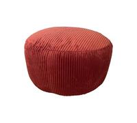 Relaxdays Puf de terciopelo rojo oscuro
