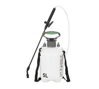 Relaxdays Pulverizador Presión, 5 L, Boquilla Ajustable, Riego y Protección de Plantas, Correa, Rociador Jardín, Blanco