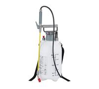 Relaxdays Pulverizador Presión, 5 L, Riego y Protección de Plantas, Boquilla Ajustable, Escala, Rociador, Blanco/Gris