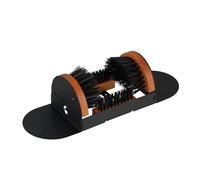 Relaxdays Rascador de Zapatos con cepillos en 3 Lados, Felpudo Exterior, cerdas Resistentes, Negro/marrón