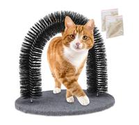 Relaxdays Rascador para gatos arco masajeador negro,gris