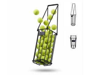 Relaxdays Recoge pelotas metal negro