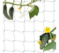 Relaxdays Red para Plantas Trepadoras Invernadero, 200 x 1000 cm, Malla Enrejado Pepinos, Tomates, Agujeros 10 cm, Verde