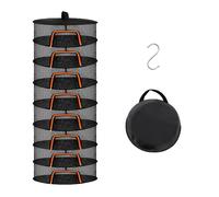 Relaxdays Red plegable de secado naranja,negro