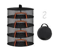 Relaxdays Red plegable de secado naranja,negro