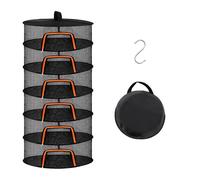 Relaxdays Red plegable de secado naranja,negro