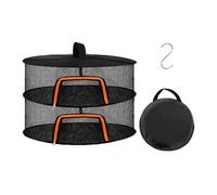 Relaxdays Red plegable de secado naranja,negro